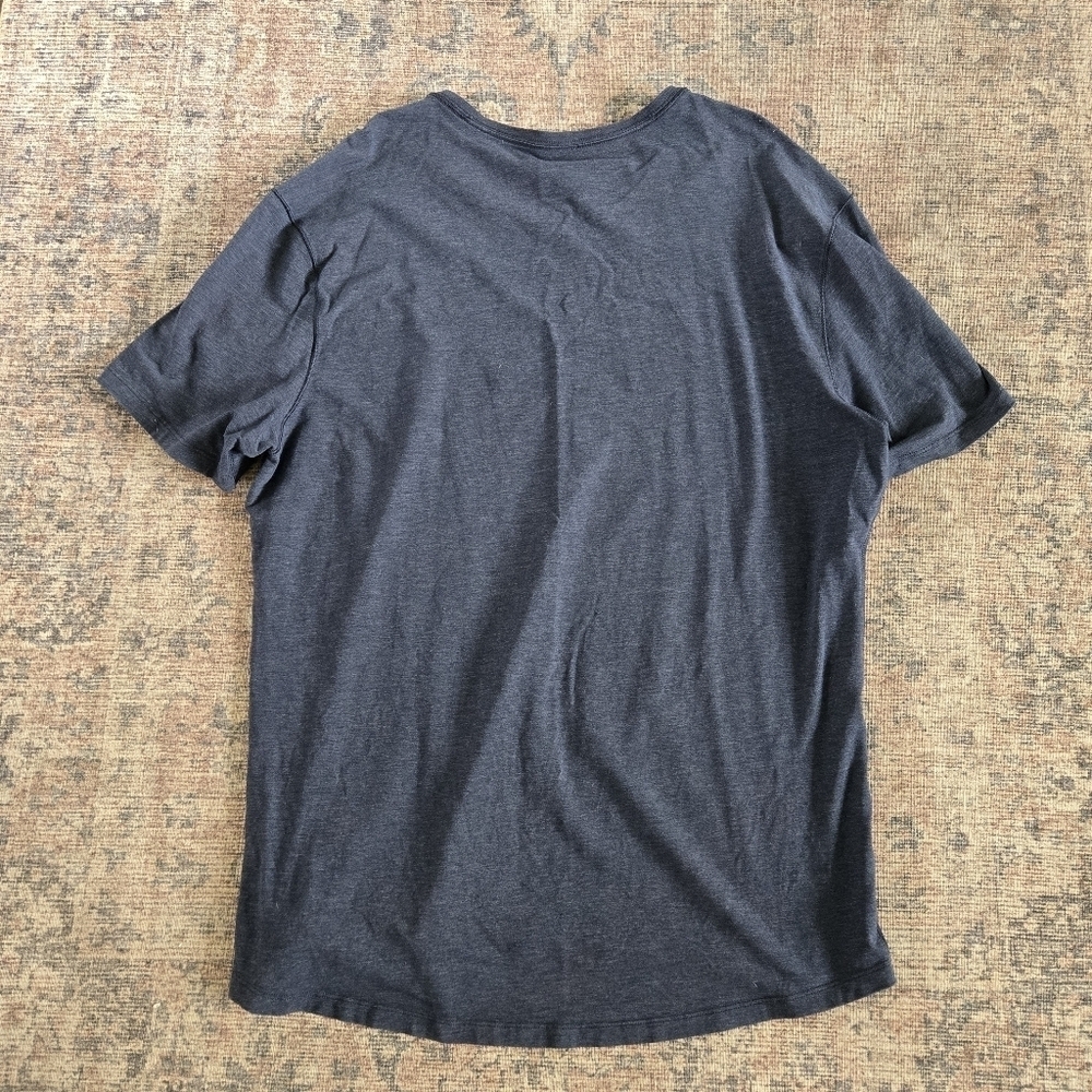 Lululemon 5 Year Basic V-Neck T-Shirt Tee Heathered Navy Code Blue Size XXL - Picture 7 of 7